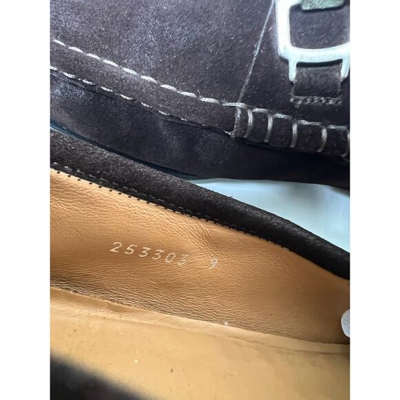 Gucci Brown Suede Horsebit Loafers, Size 9 main image 11
